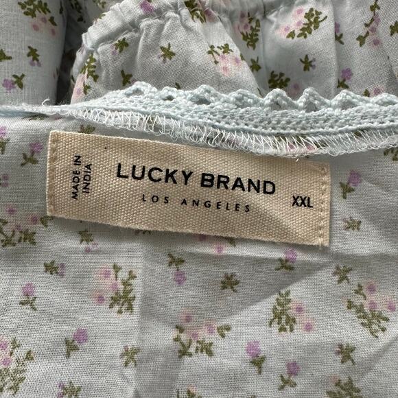 Lucky Brand Blue Embroidered Bohemian Sleeveless Top - Size XXL - NWT - Picture 6 of 8
